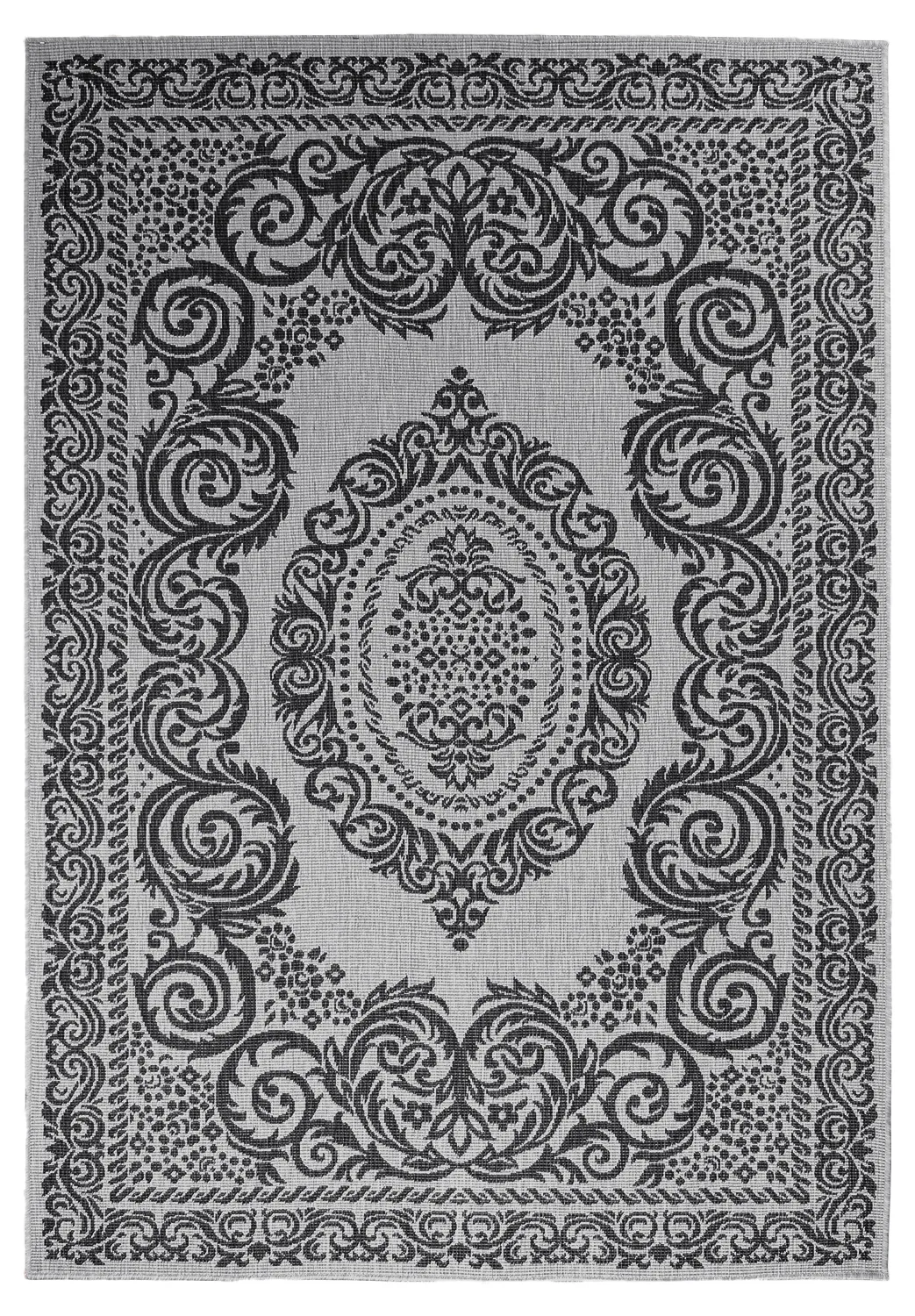 Teppich für innen und außen - Sylvaine (schwarz)