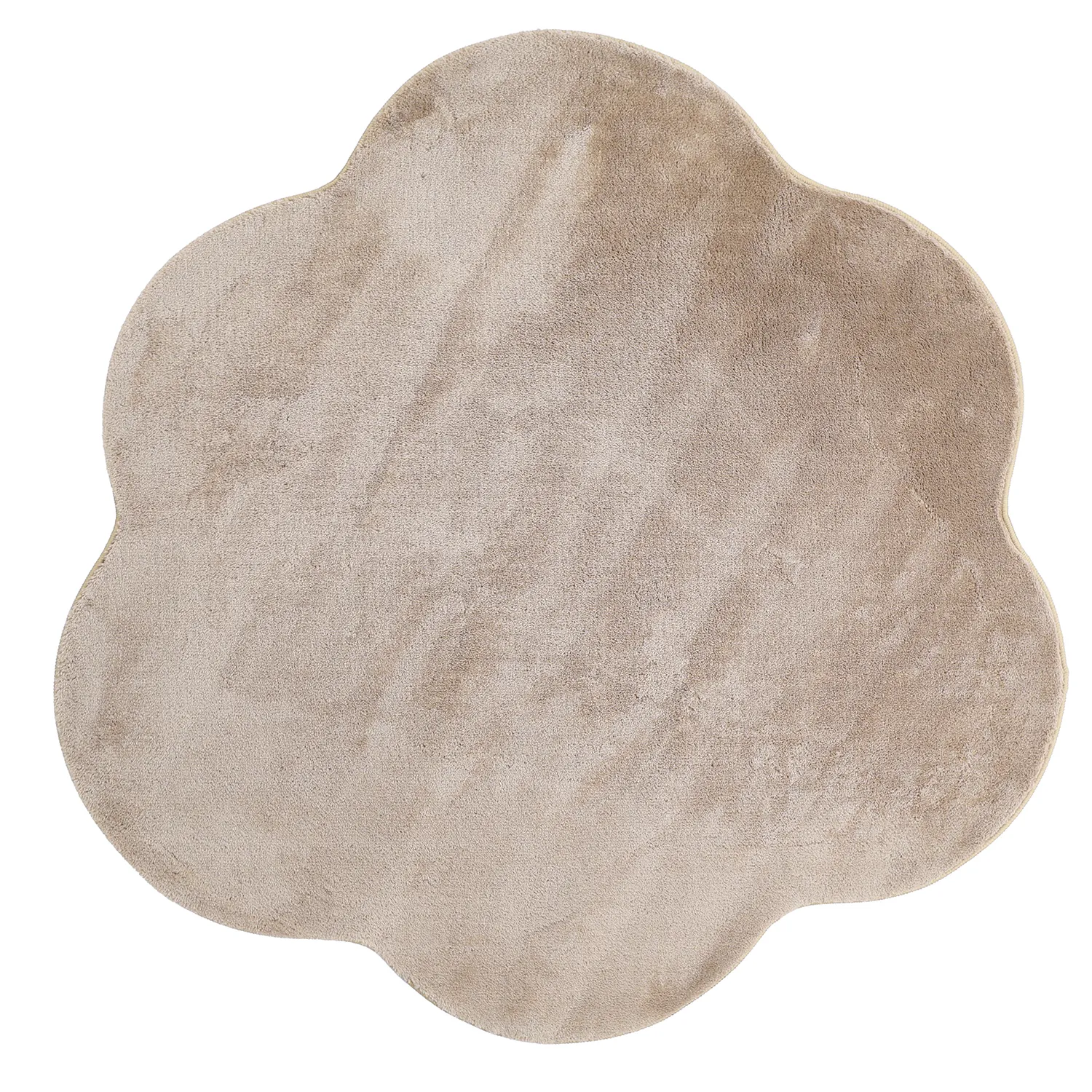 Runder Wellen-Teppich - Aranga Super Soft Fur (braun)