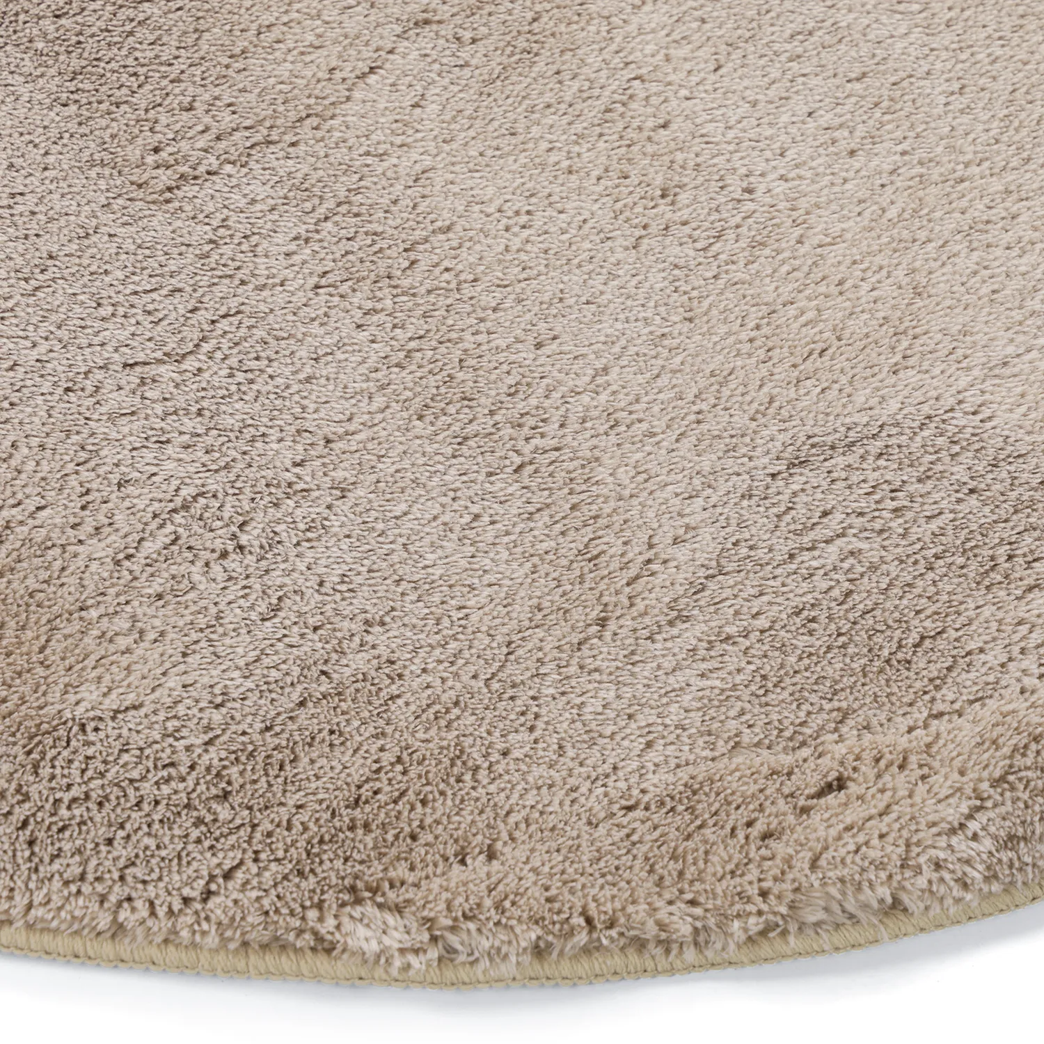 Runder Wellen-Teppich - Aranga Super Soft Fur (braun)