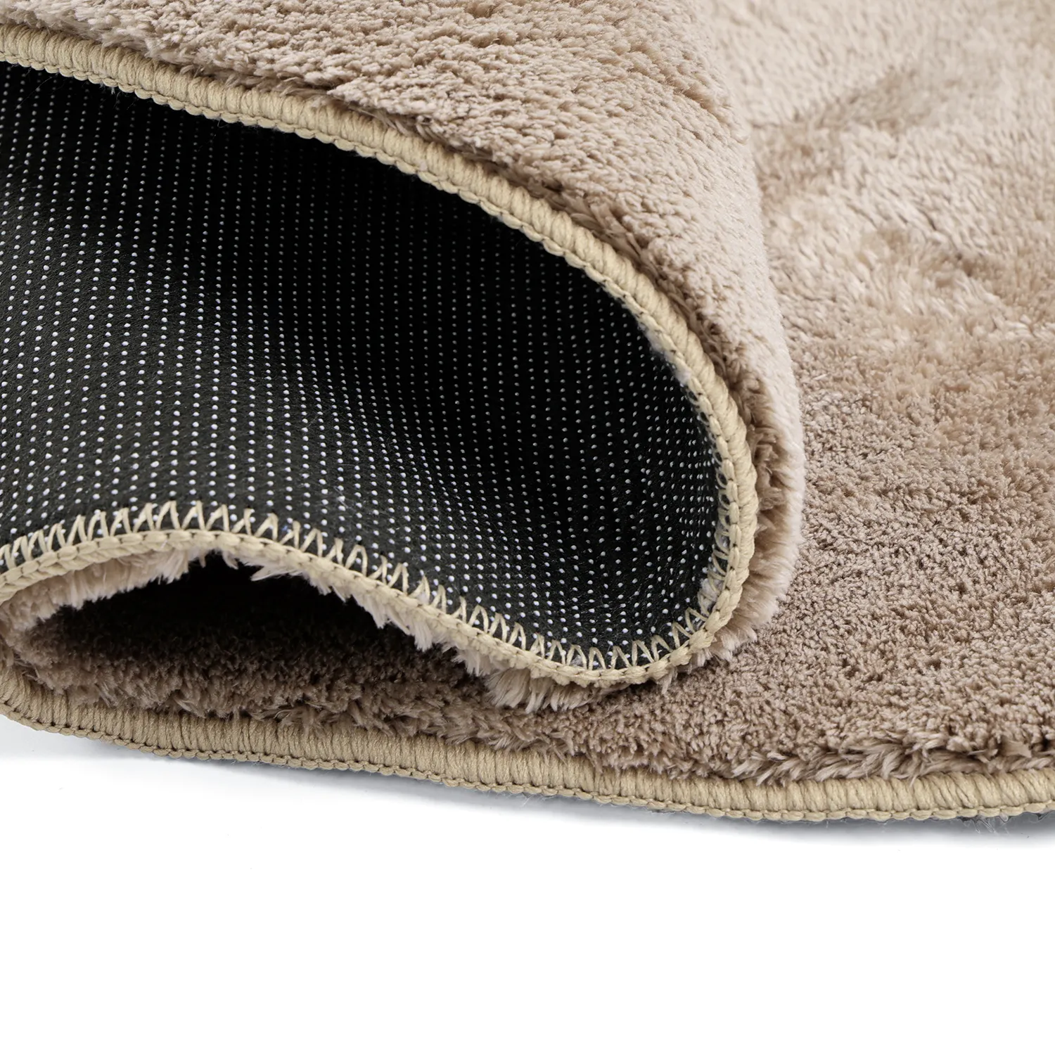 Runder Wellen-Teppich - Aranga Super Soft Fur (braun)