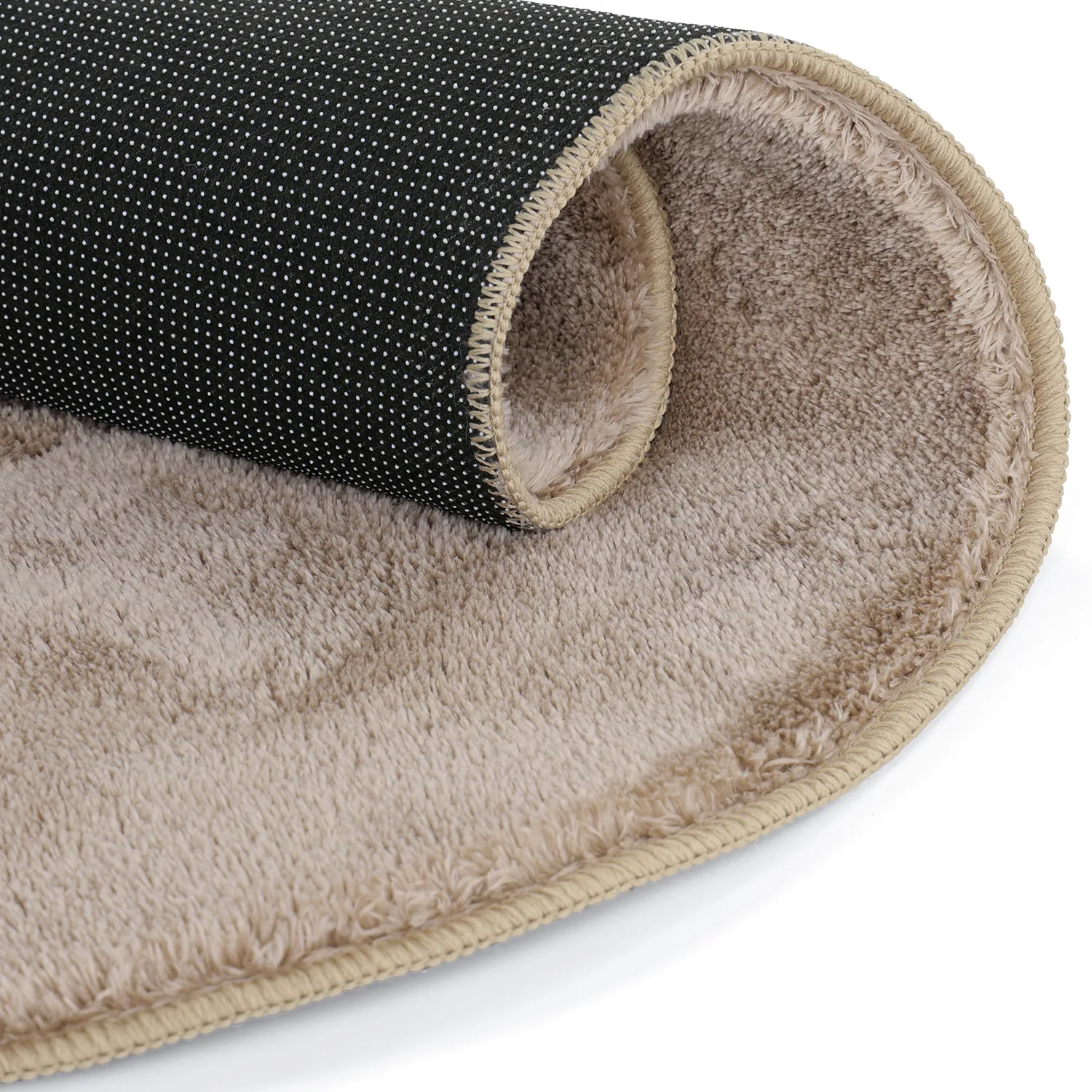 Runder Wellen-Teppich - Aranga Super Soft Fur (braun)
