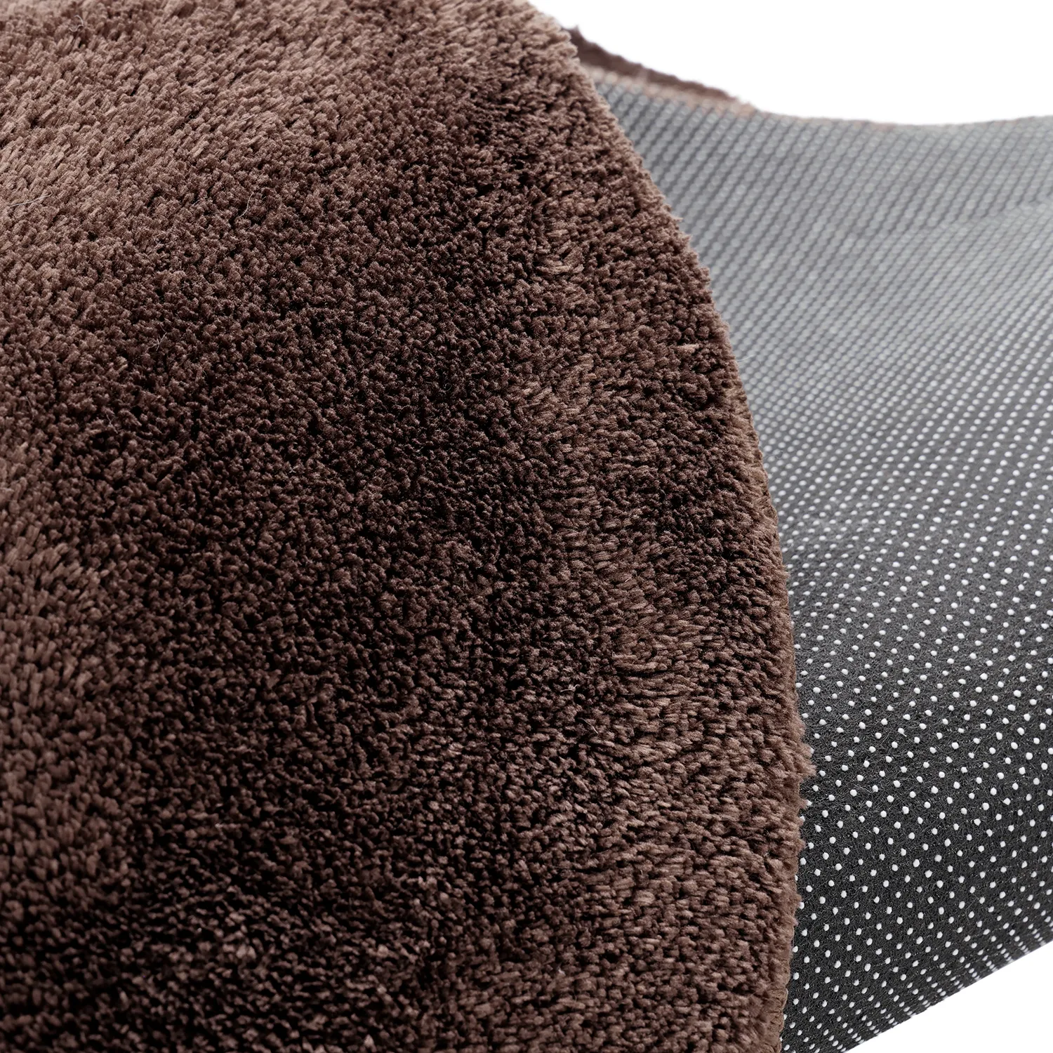 Runder Wellen-Teppich - Aranga Super Soft Fur (dunkelbraun)