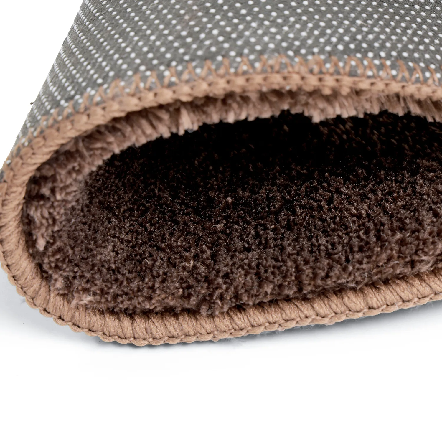 Runder Wellen-Teppich - Aranga Super Soft Fur (dunkelbraun)