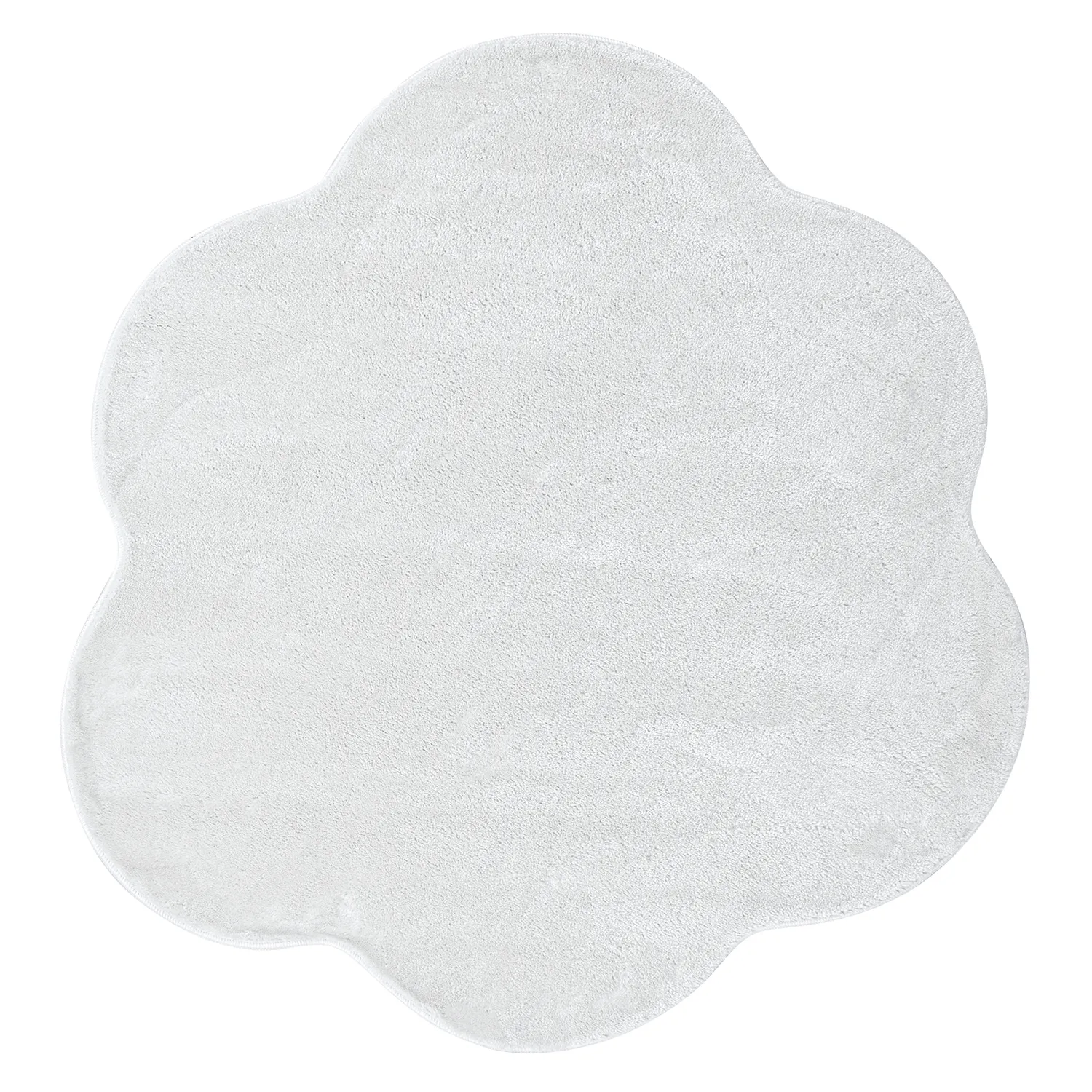 Runder Wellen-Teppich - Aranga Super Soft Fur (weiß)