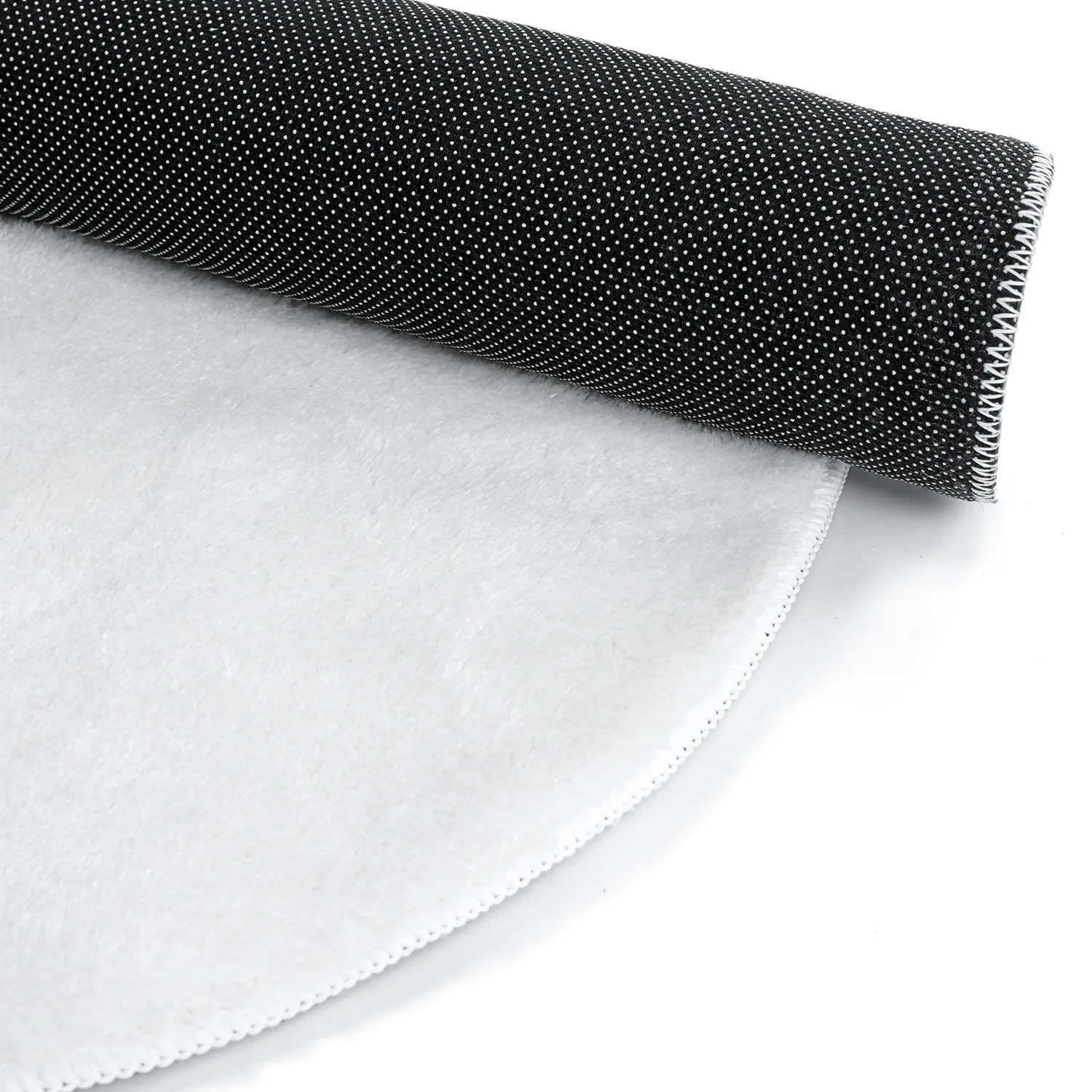 Runder Wellen-Teppich - Aranga Super Soft Fur (weiß)