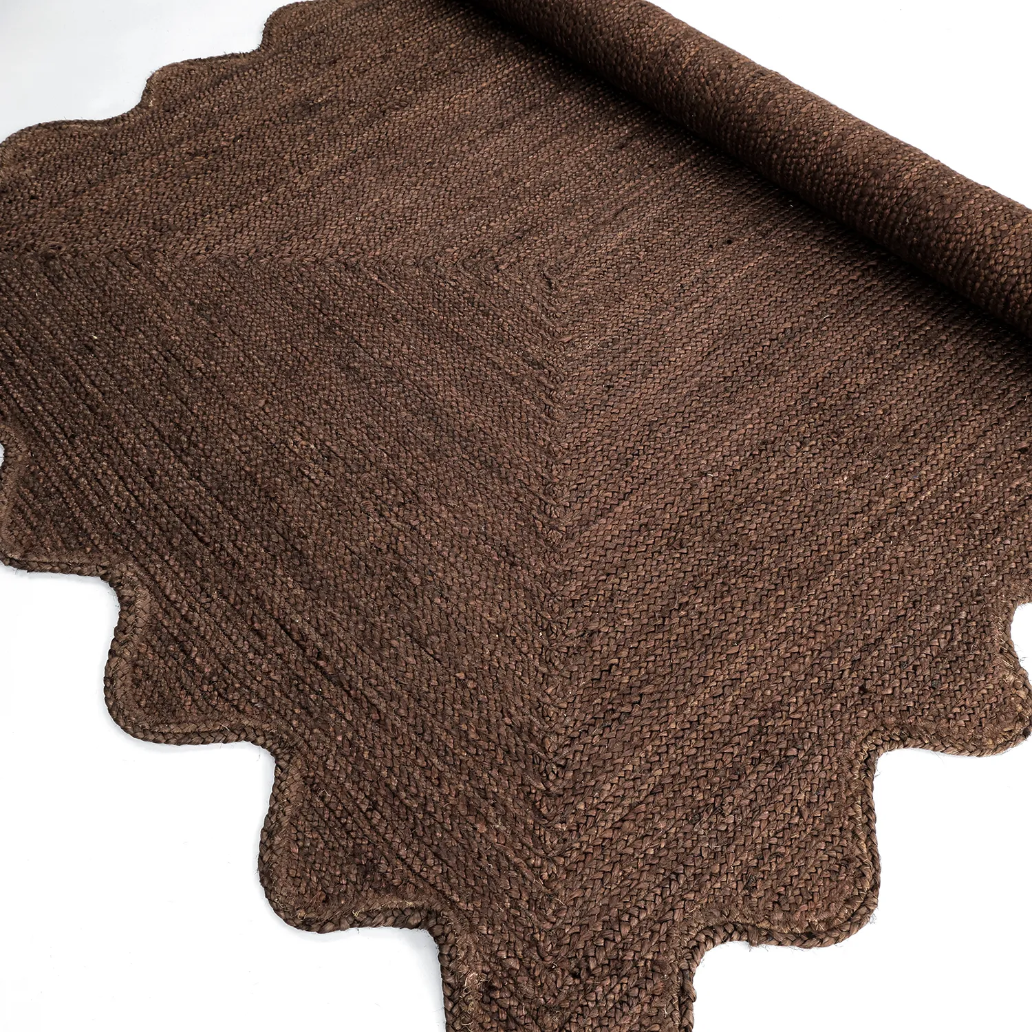 Juteteppich mit Wellenform - San Francisco (braun)