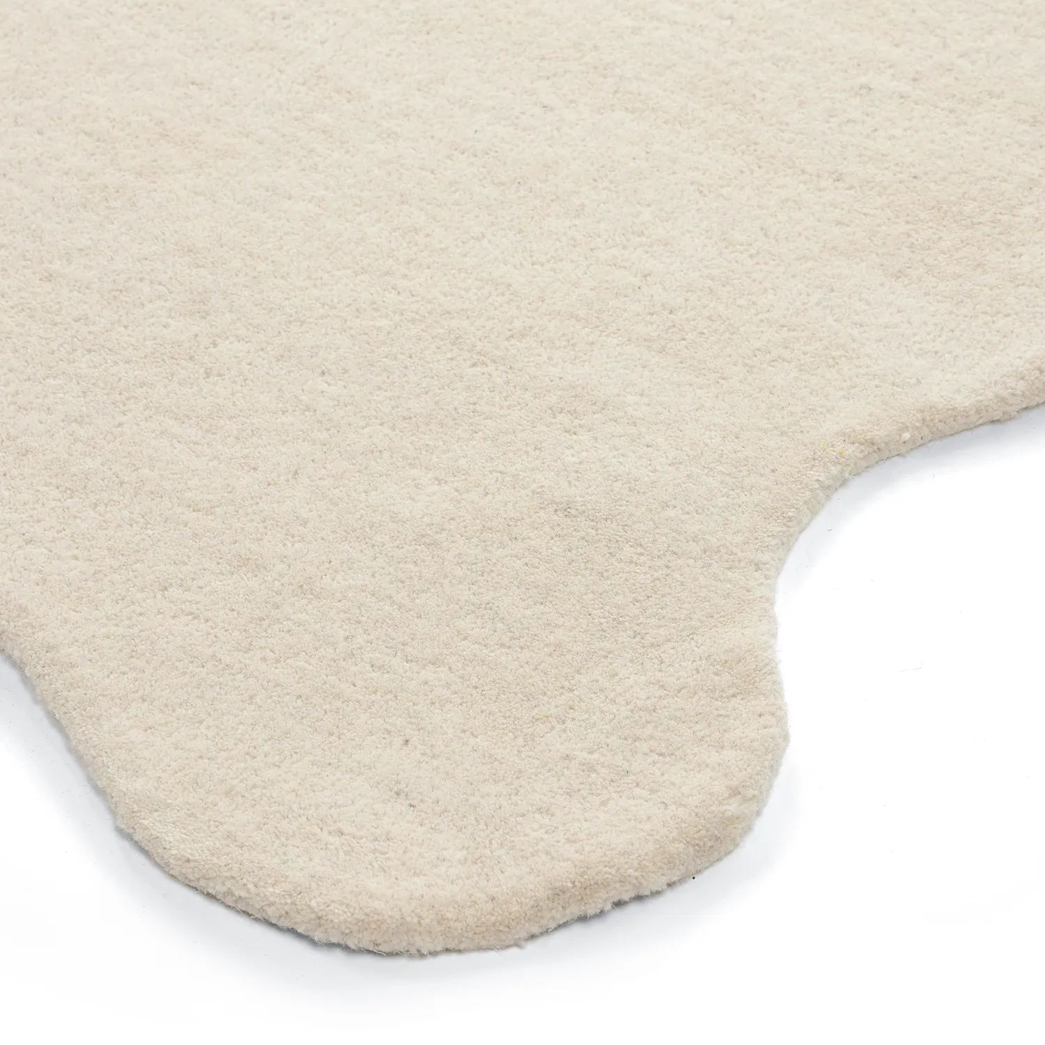 Gewellter Wollteppich - Diu Hand Tufted Wool Premium (creme)