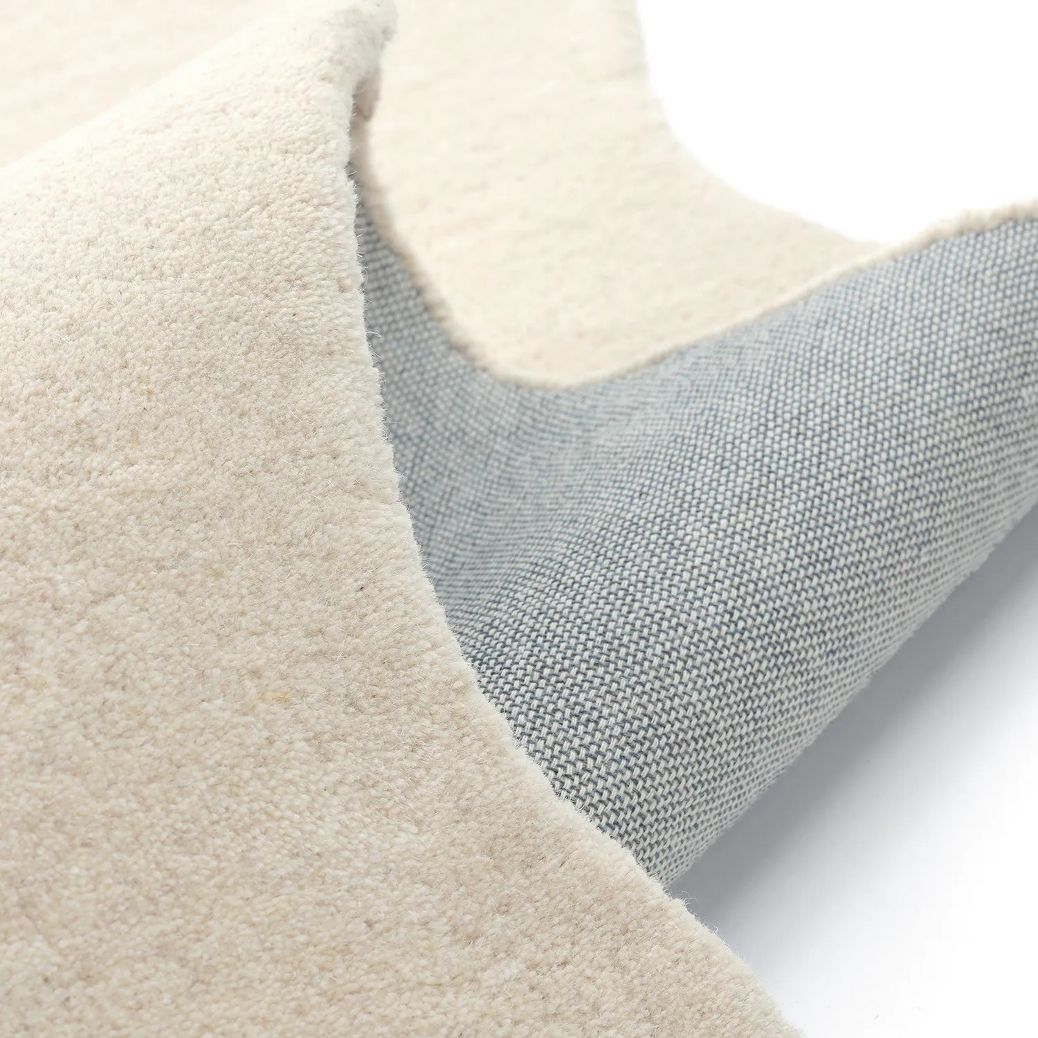 Gewellter Wollteppich - Diu Hand Tufted Wool Premium (creme)