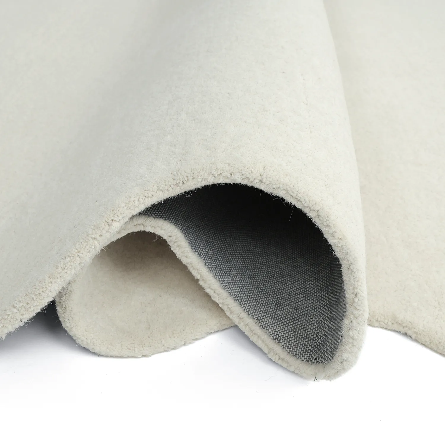 Gewellter Wollteppich - Diu Hand Tufted Wool Premium (weiß)