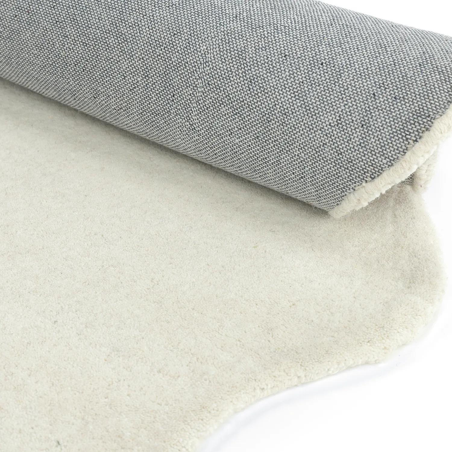 Gewellter Wollteppich - Diu Hand Tufted Wool Premium (weiß)