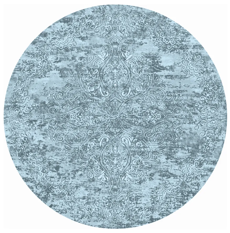 Rund Teppich - Valenza (blau)