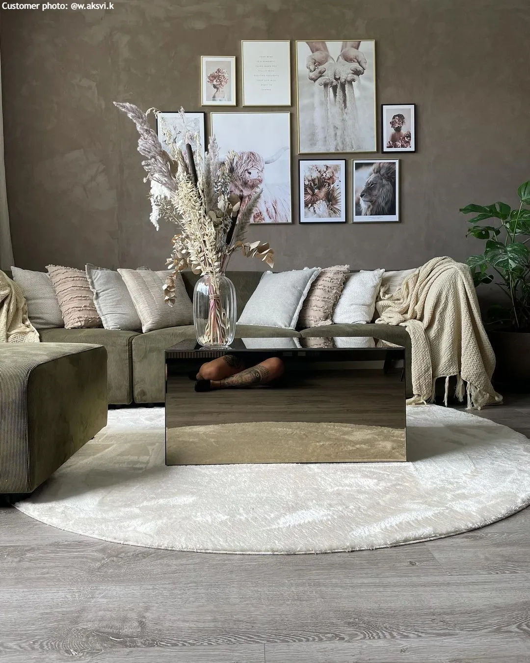 Runde Teppiche - Aranga Super Soft Fur (beige)