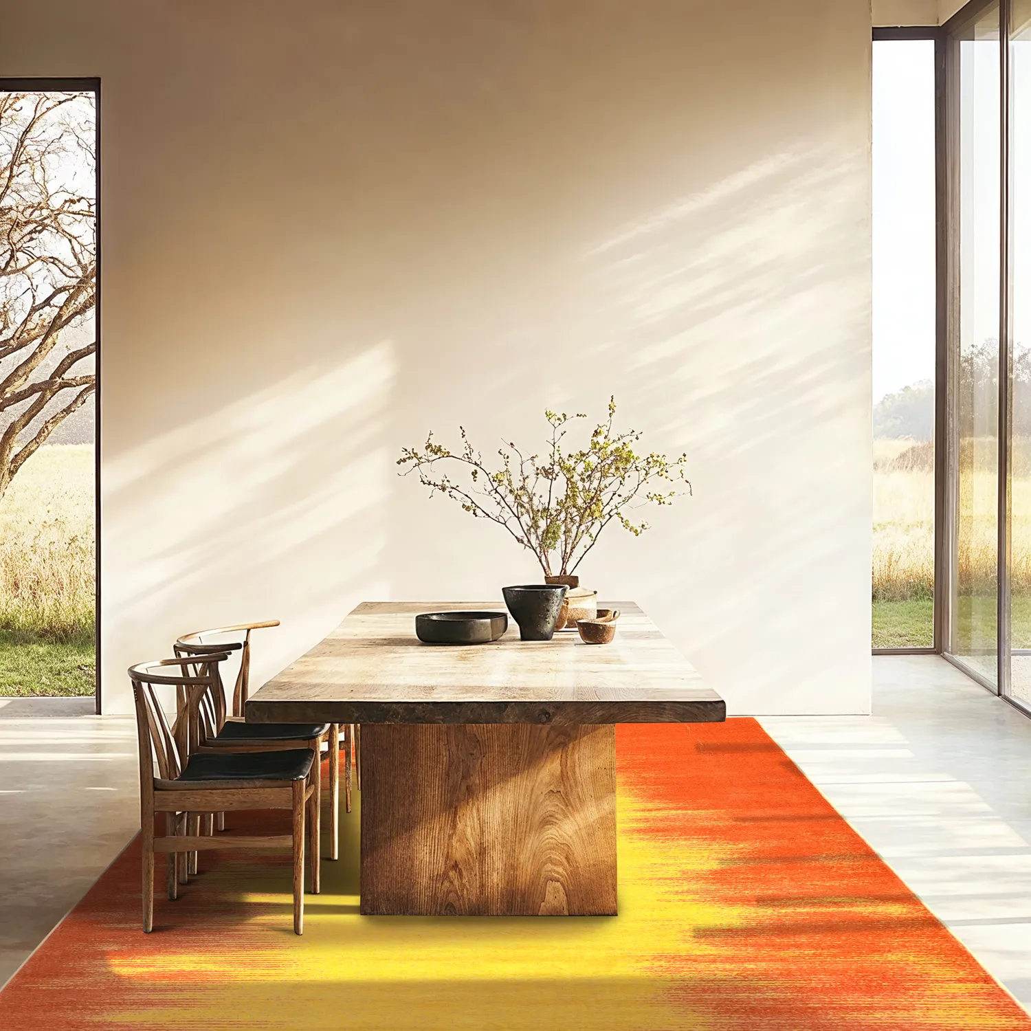 Wilton-Teppich - Cara (orange/gelb)