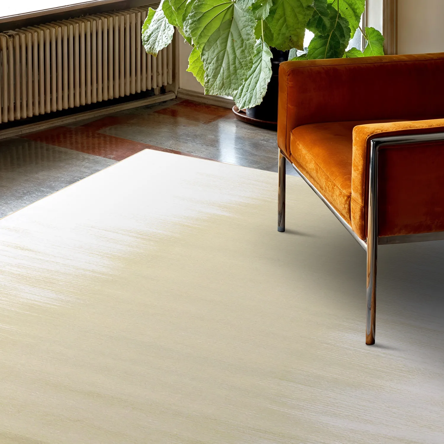 Wilton-Teppich - Cara (weiß/beige)