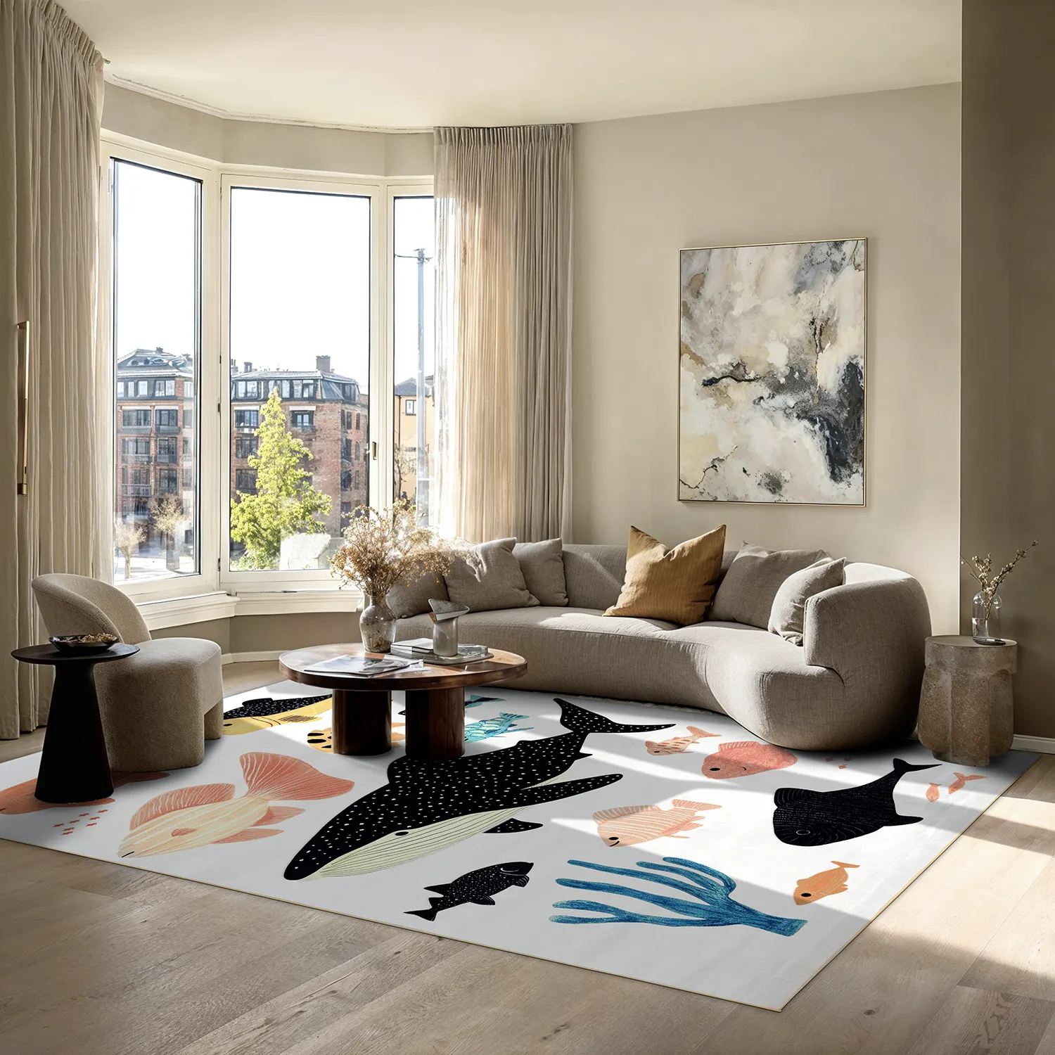 Wilton-Teppich - Colmar (beige/mehrfarbig)