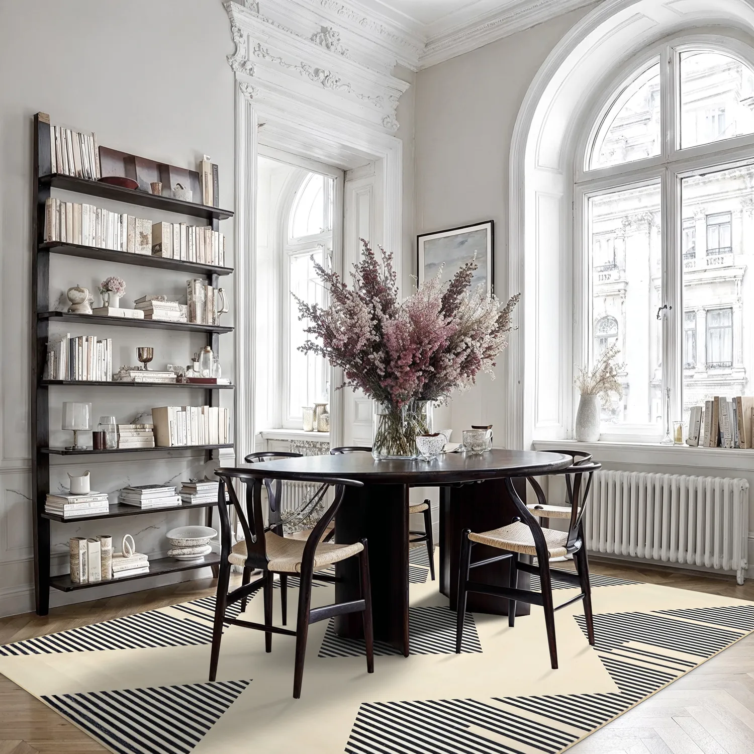 Wilton-Teppich - Pucon (schwarz/creme)