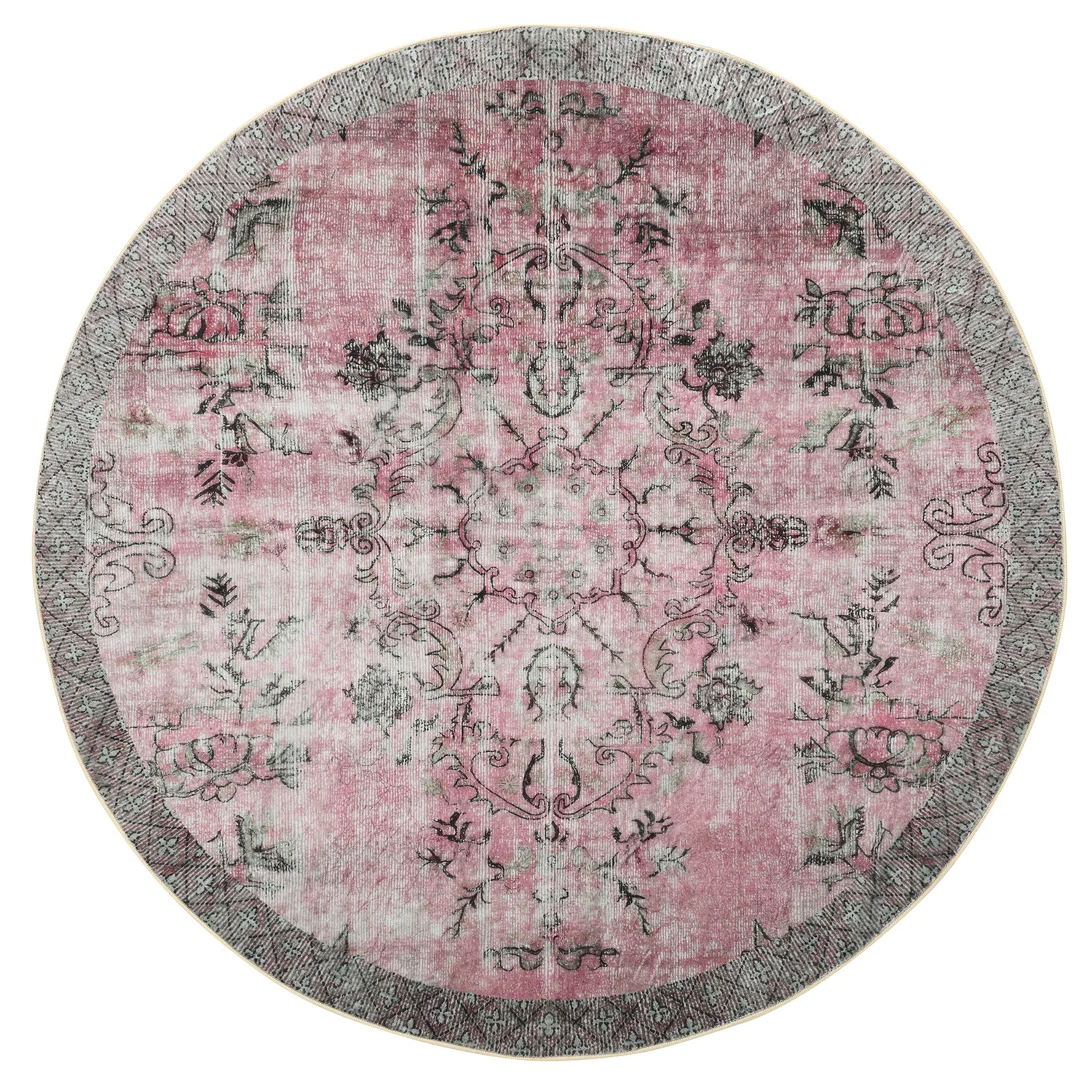 Rund Teppich - Rosalie (rosa)