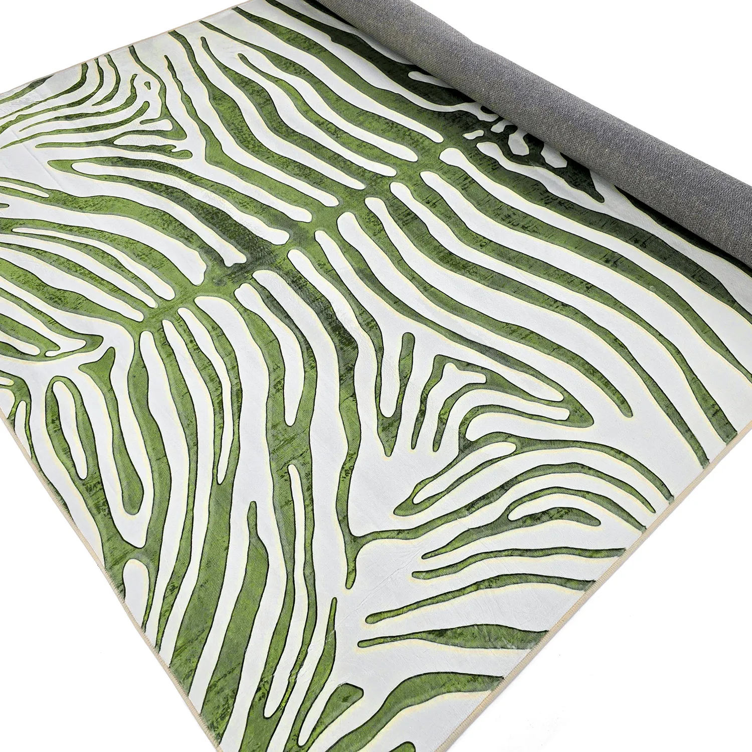 Wilton-Teppich - Zebra (grün)