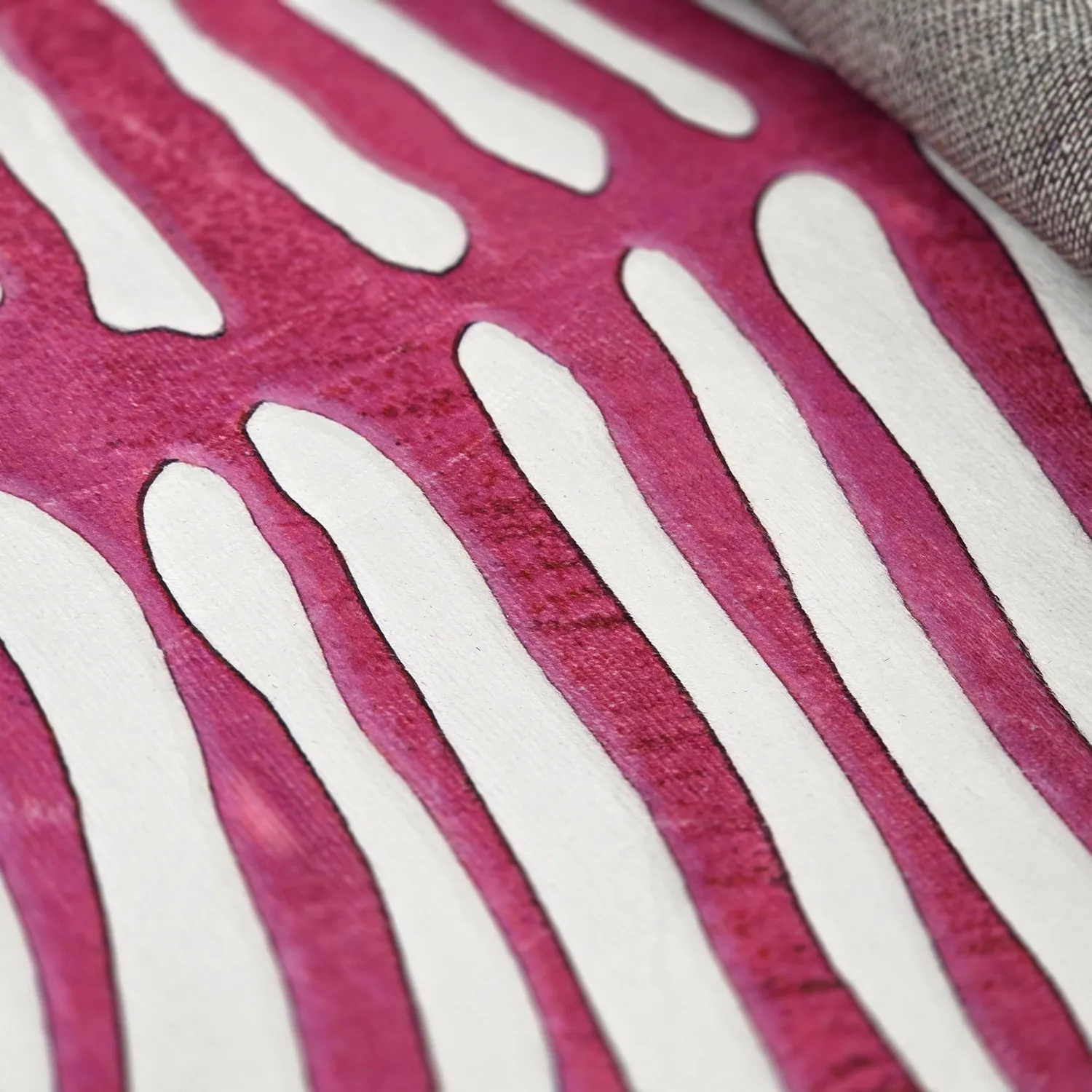 Rund Teppich - Zebra (rosa)