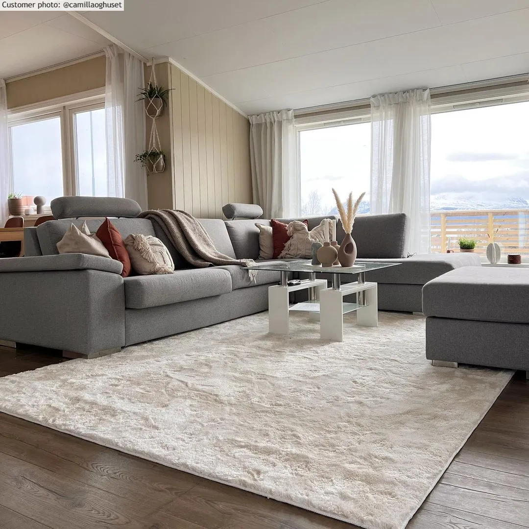 Hochflorteppiche - Aranga Super Soft Fur (weiß)