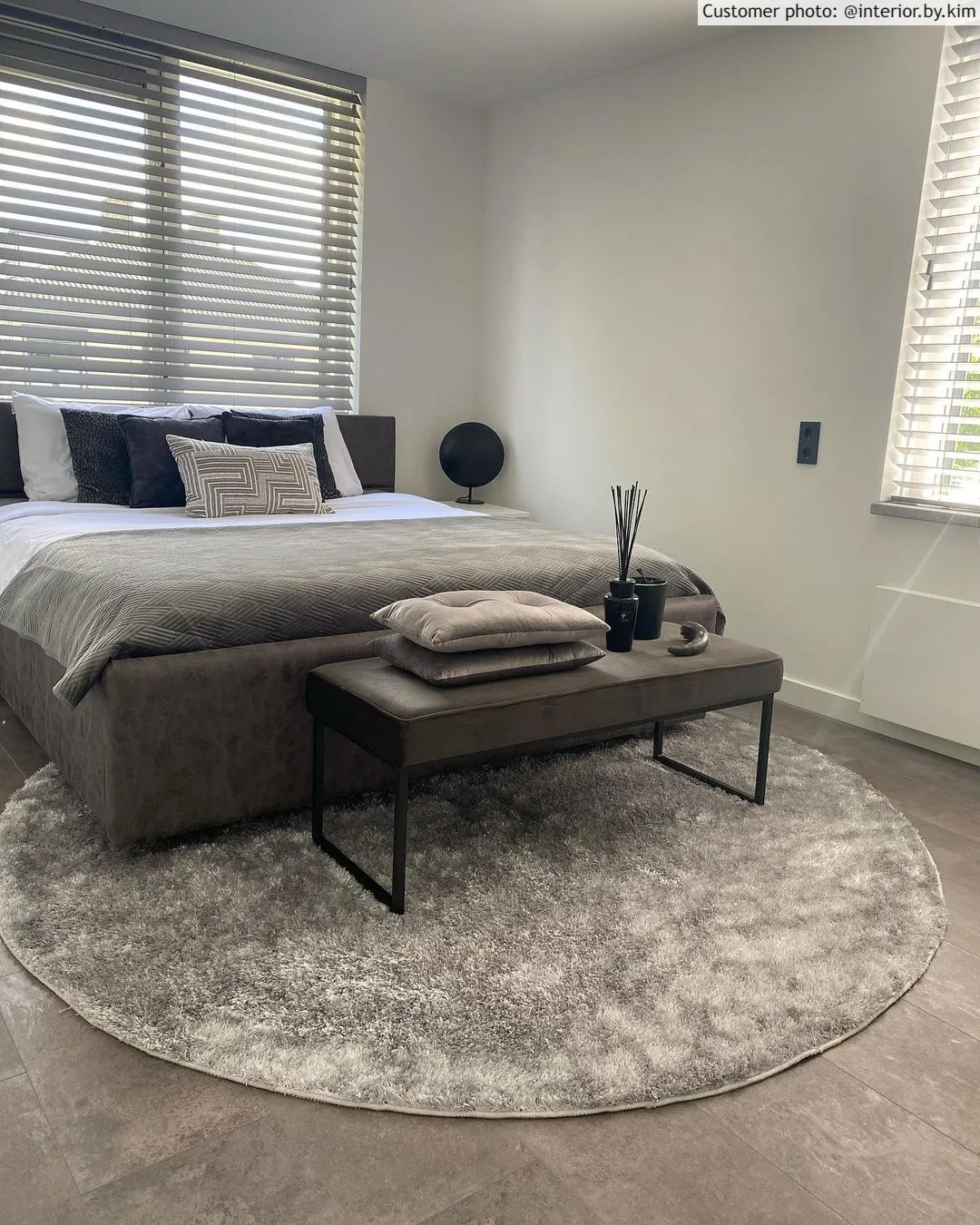 Runde Teppiche - Cosy (Silber)