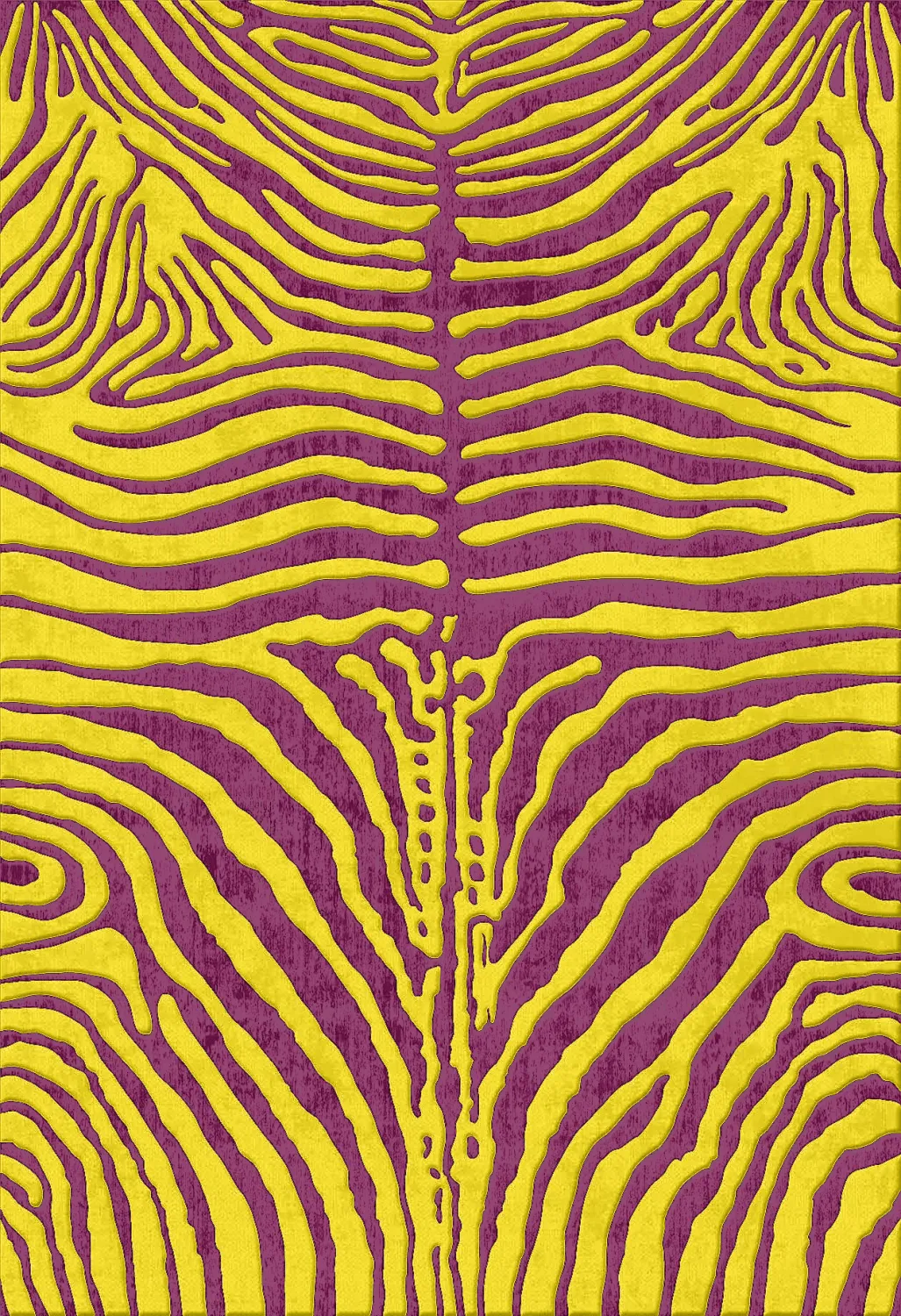 Wilton-Teppich - Zebra (gelb/lila)